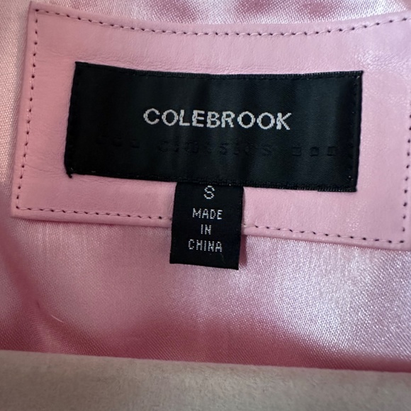 Women's Pink Leather Jacket Size Small - Picture 3 of 4